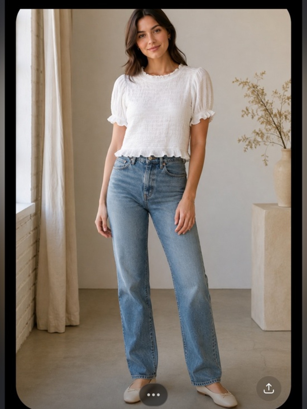 NWT Free People Cotton Cropped Tie Back White Blouse size S